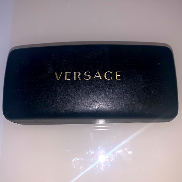 VERSACE NWOT Black Clamshell Sunglass Case - Picture 1 of 8